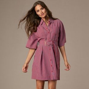 DVF Striped Red Shirt Dress